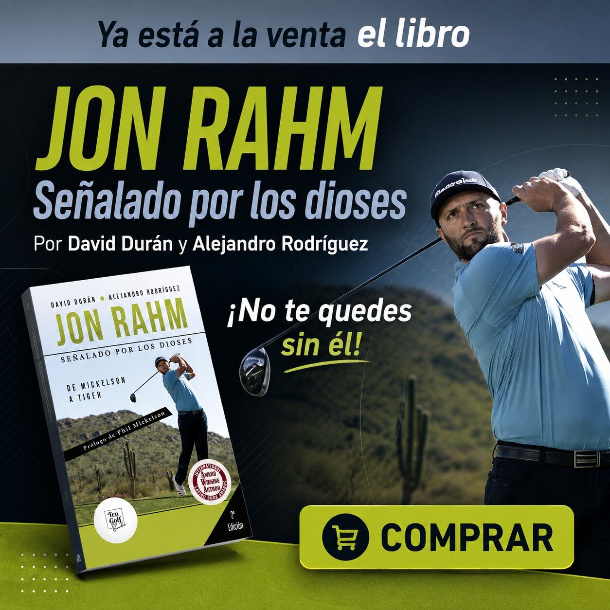 Ya está a la venta el libro Jon Rahm, Señalado por los dioses